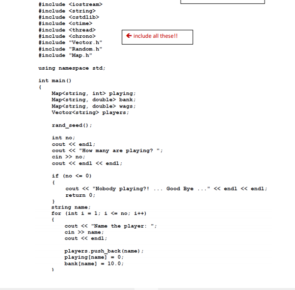 Solved C++ : Type out the code so I can copy and paste | Chegg.com