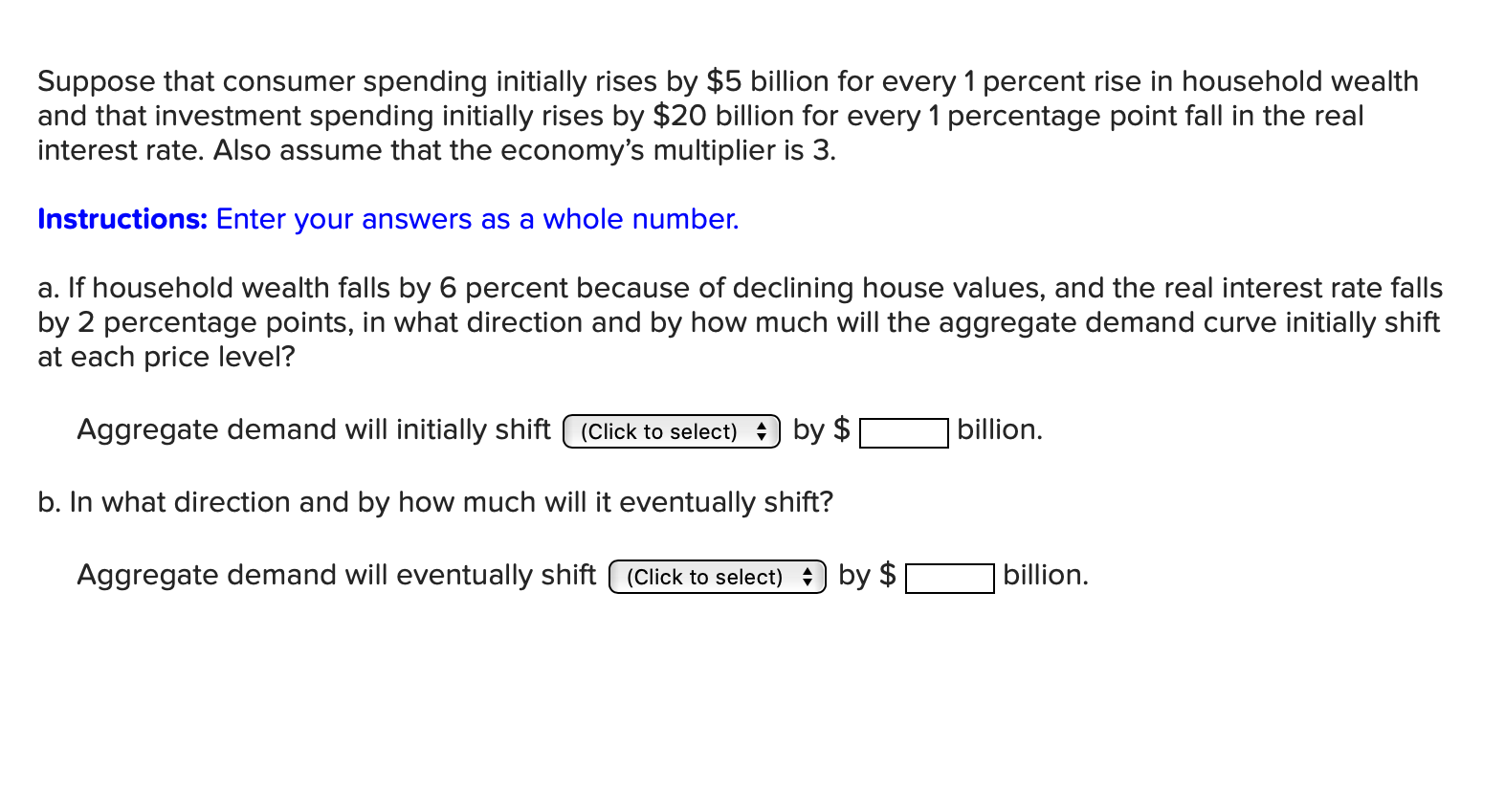 Solved Suppose That Consumer Spending Initially Rises By 5