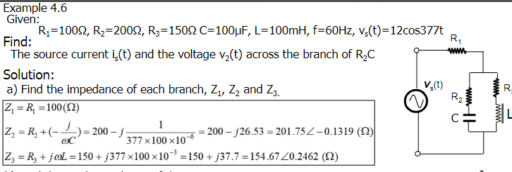 Solved Example 4.6Given:Find:The source current i5(t) ﻿and | Chegg.com