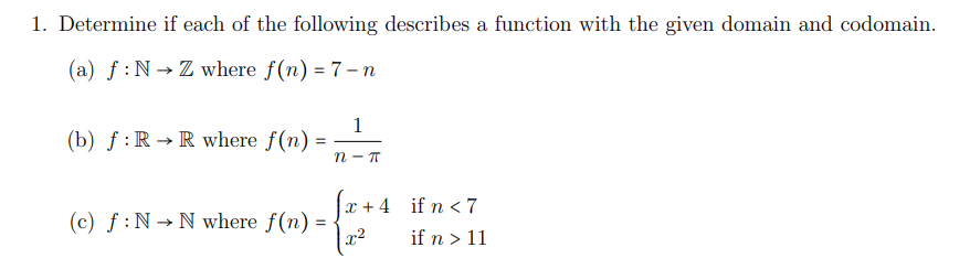 Solved 1. Determine if each of the following describes a | Chegg.com