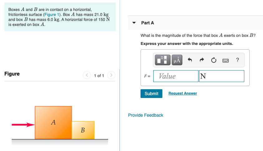 Solved Boxes A and B are in contact on a horizontal, | Chegg.com