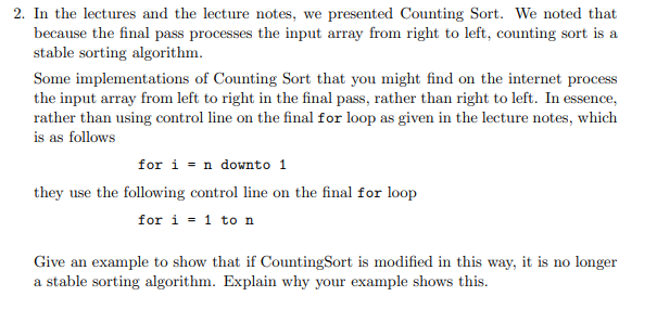 Solved 2 In The Lectures And The Lecture Notes We Chegg