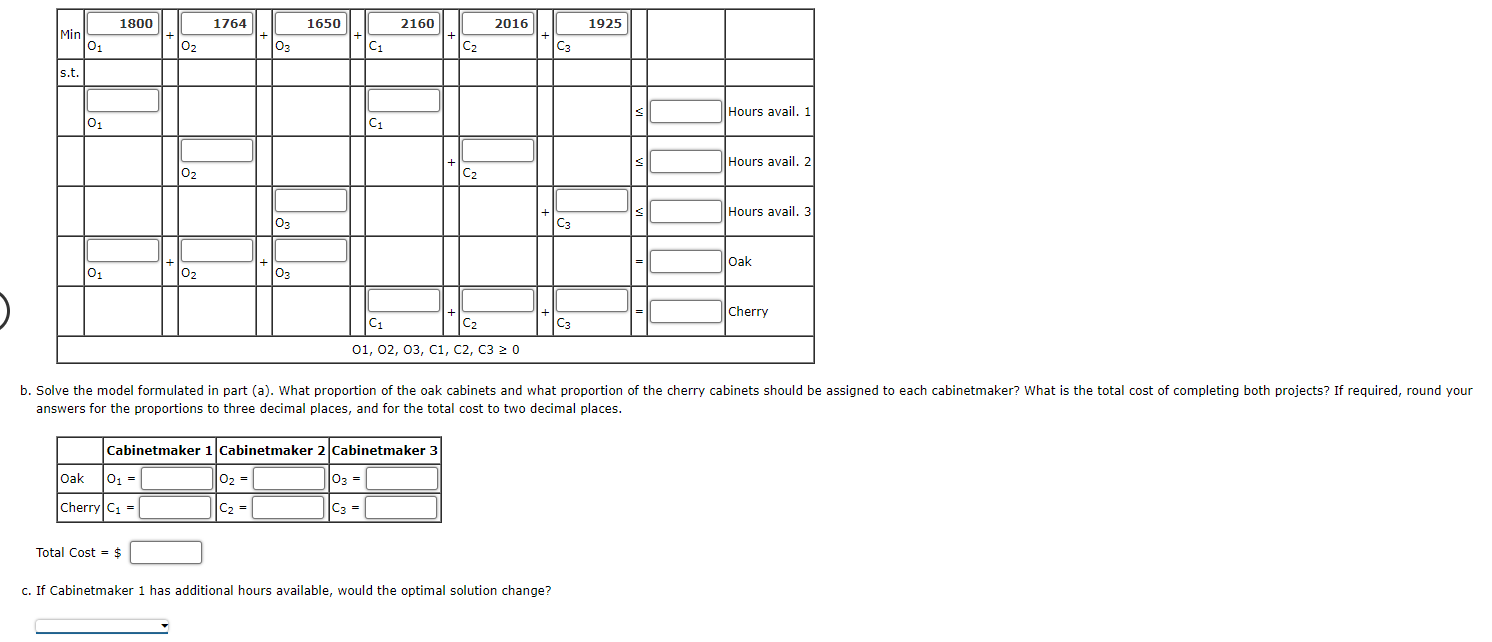 solved-and-the-cost-per-hour-to-perform-the-work-are-shown-chegg