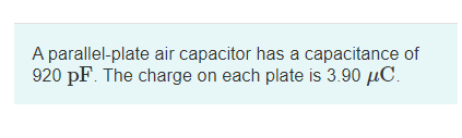 A parallel-plate air capacitor has a capacitance of | Chegg.com