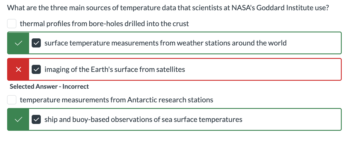 Solved What are the three main sources of temperature data | Chegg.com