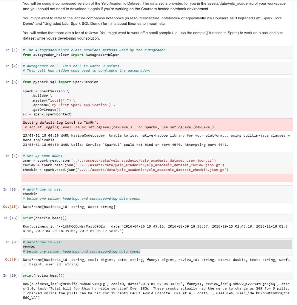 Solved spark dataframe write a function that takes a spark chegg
