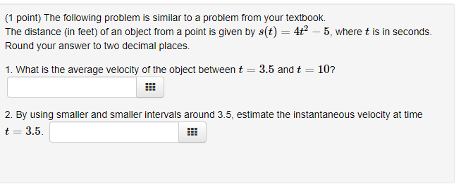 Solved (1 point) The following problem is similar to a | Chegg.com