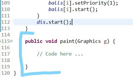 Solved Ball bouncing in java program. I would need help for | Chegg.com