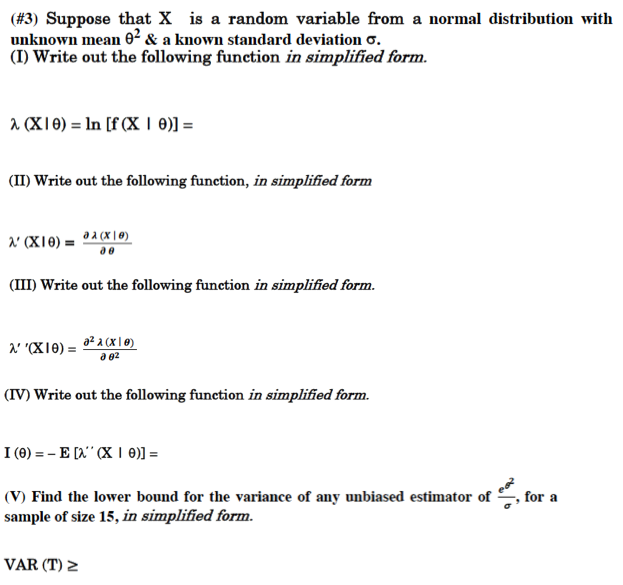 Solved (#3) Suppose that X is a random variable from a | Chegg.com