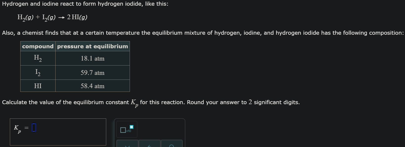 Solved Hydrogen And Iodine React To Form Hydrogen Iodide