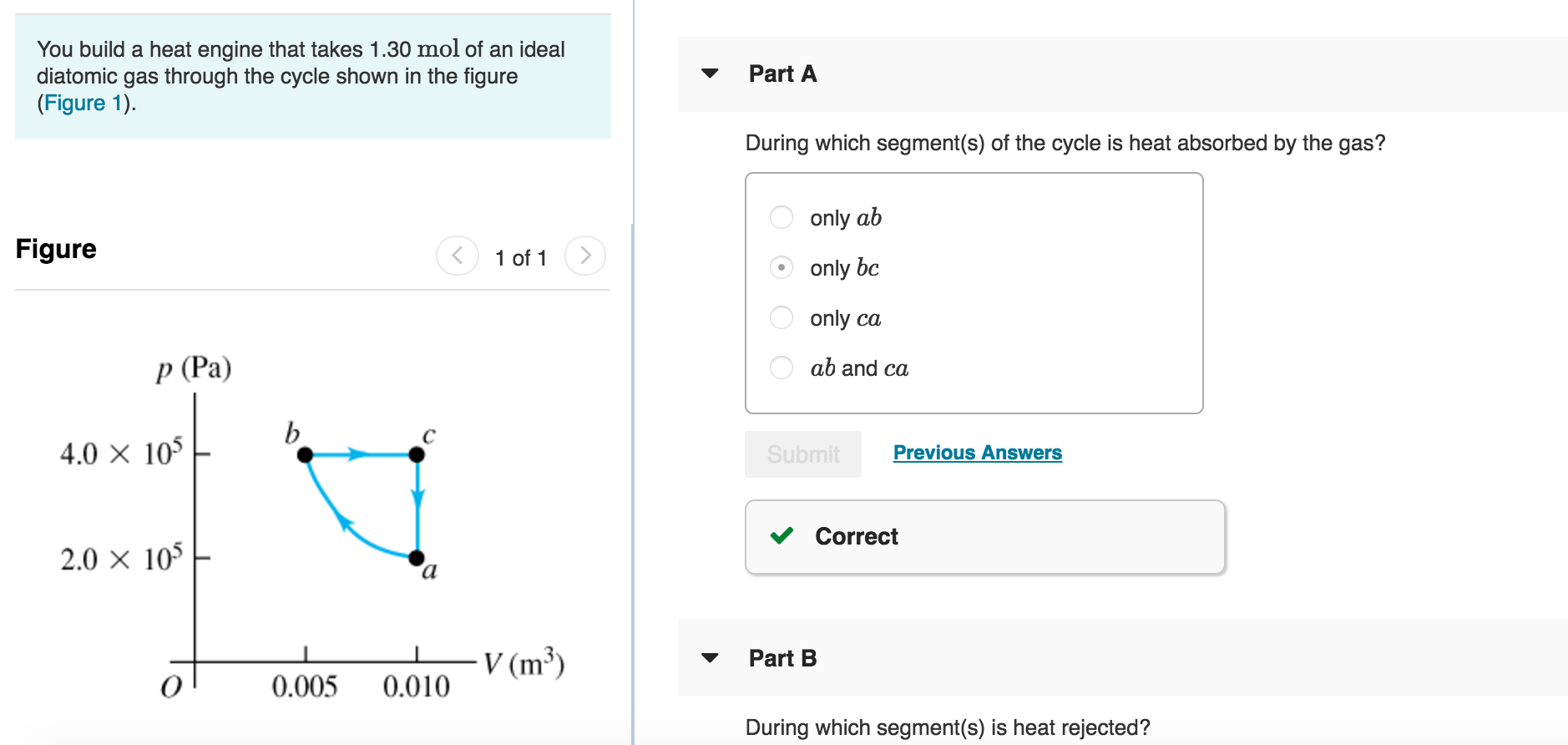 Solved Part E Calculate the net work done by the engine in | Chegg.com