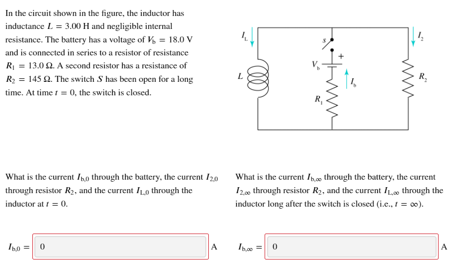 Solved In the circuit shown in the figure, the inductor has