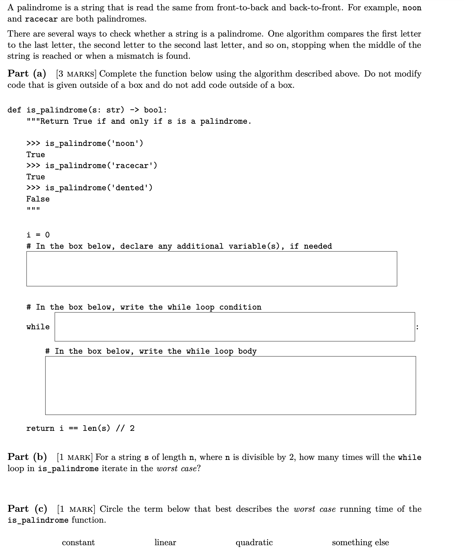 solved-a-palindrome-is-a-string-that-is-read-the-same-from-chegg