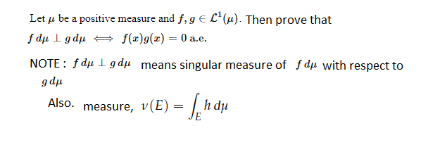 Let U Be A Positive Measure And F G L X Then Chegg Com