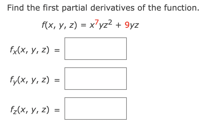 Solved Find the first partial derivatives of the function. | Chegg.com