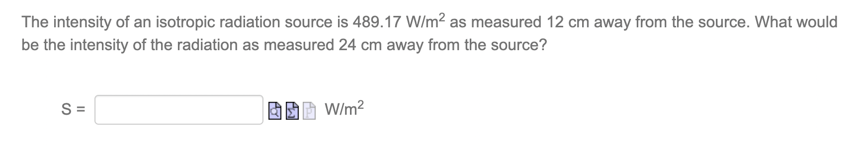 Solved The intensity of an isotropic radiation source is | Chegg.com