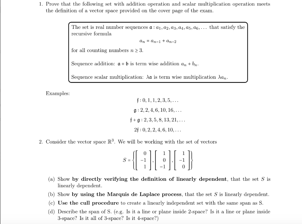 Solved 1. Prove that the following set with addition | Chegg.com