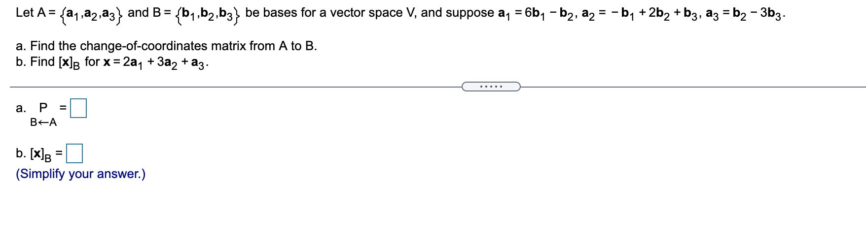 Solved For The Subspace Below, (a) Find A Basis, And (b) | Chegg.com