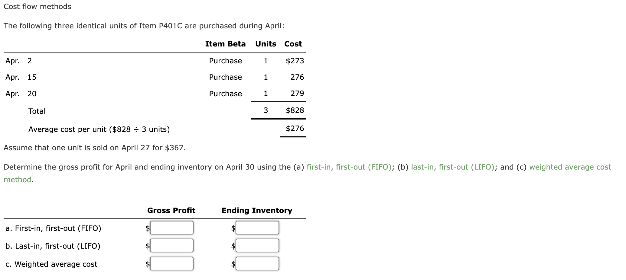 Cost flow methods The following three identical units | Chegg.com