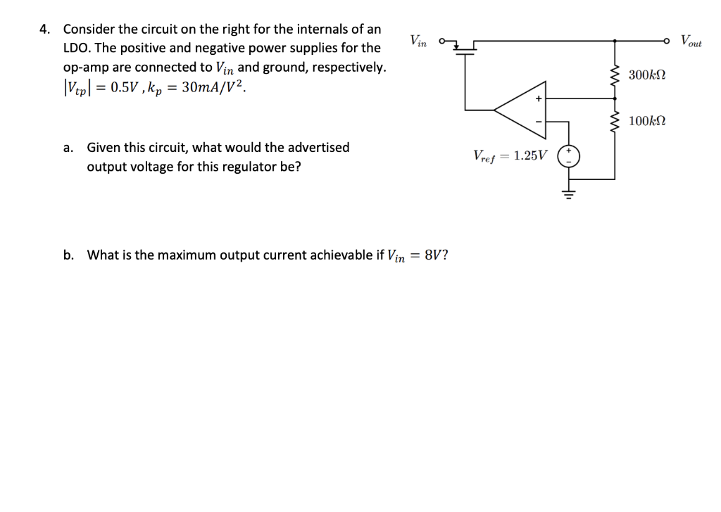 Solved 4. Consider the circuit on the right for the | Chegg.com