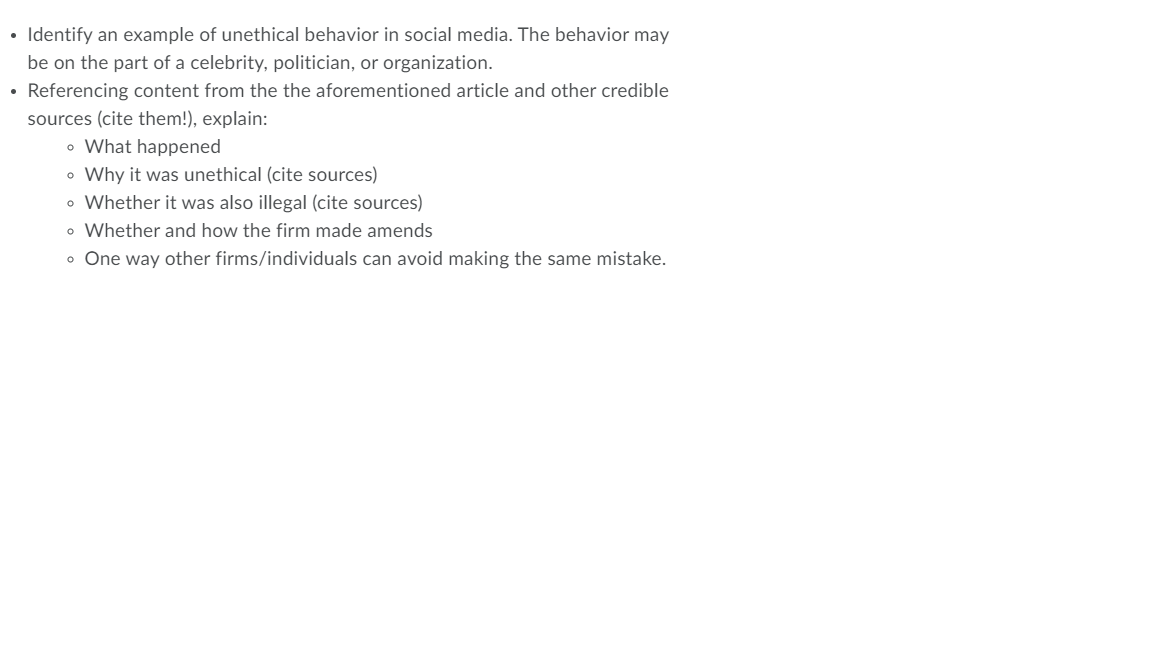 Solved • Identify an example of behavior in social