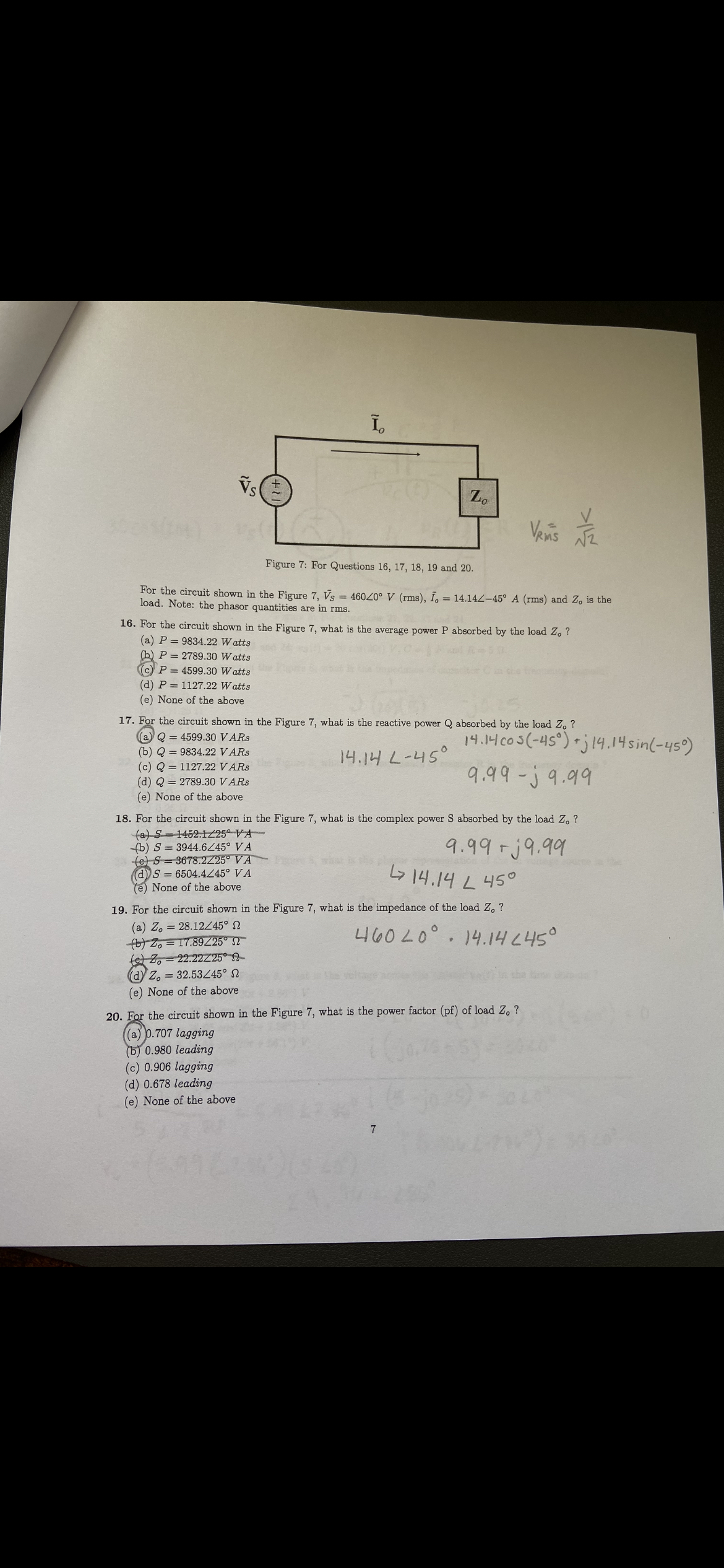 Solved For the circuit shown in figure 7, what is the | Chegg.com