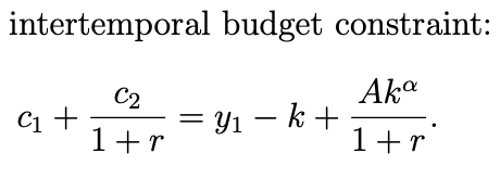 Solved Problem 2: Two-period Model With Investment Consider | Chegg.com