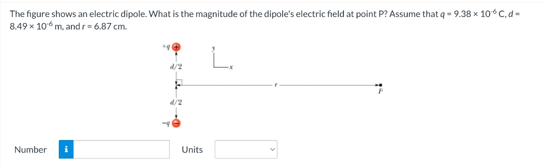 Solved The figure shows an electric dipole. What is the | Chegg.com