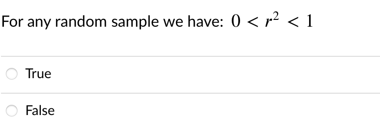 Solved For any random sample we have: 0)