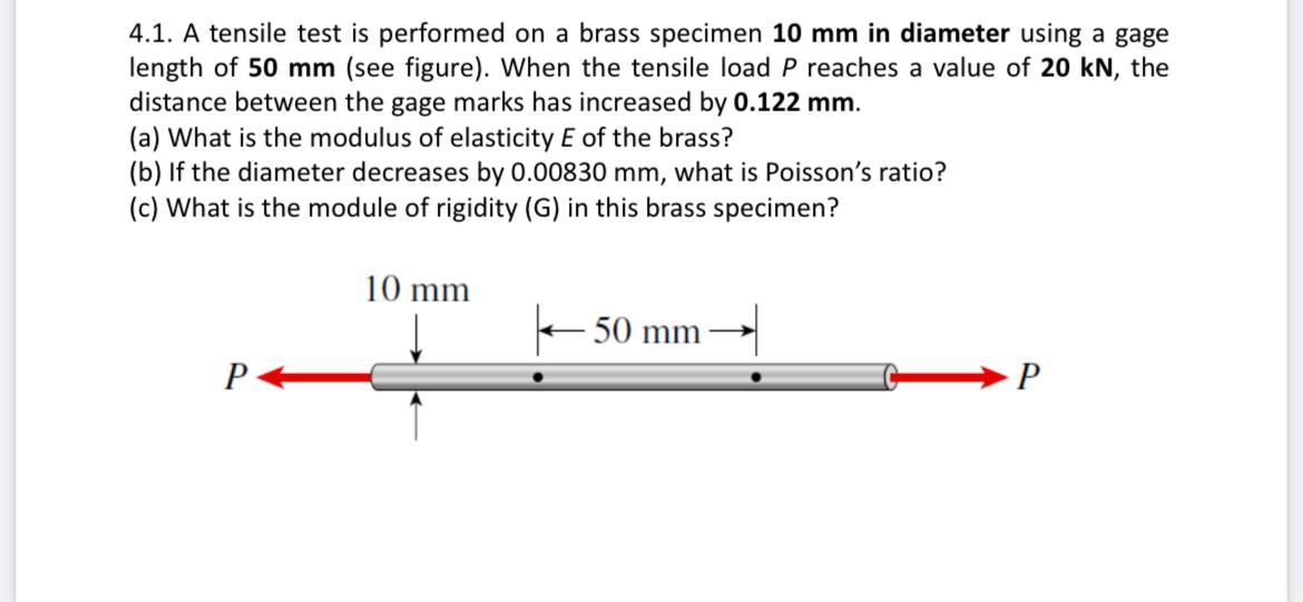 solved-4-1-a-tensile-test-is-performed-on-a-brass-specimen-chegg