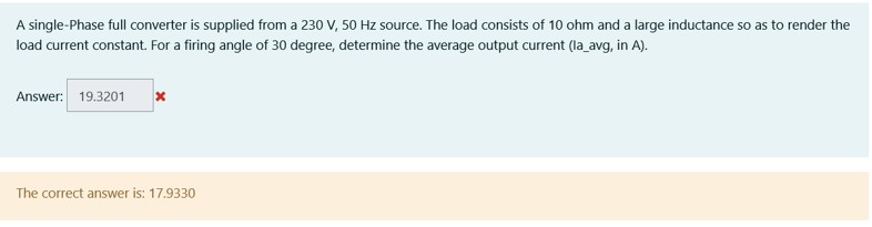 Solved A single-Phase full converter is supplied from a | Chegg.com