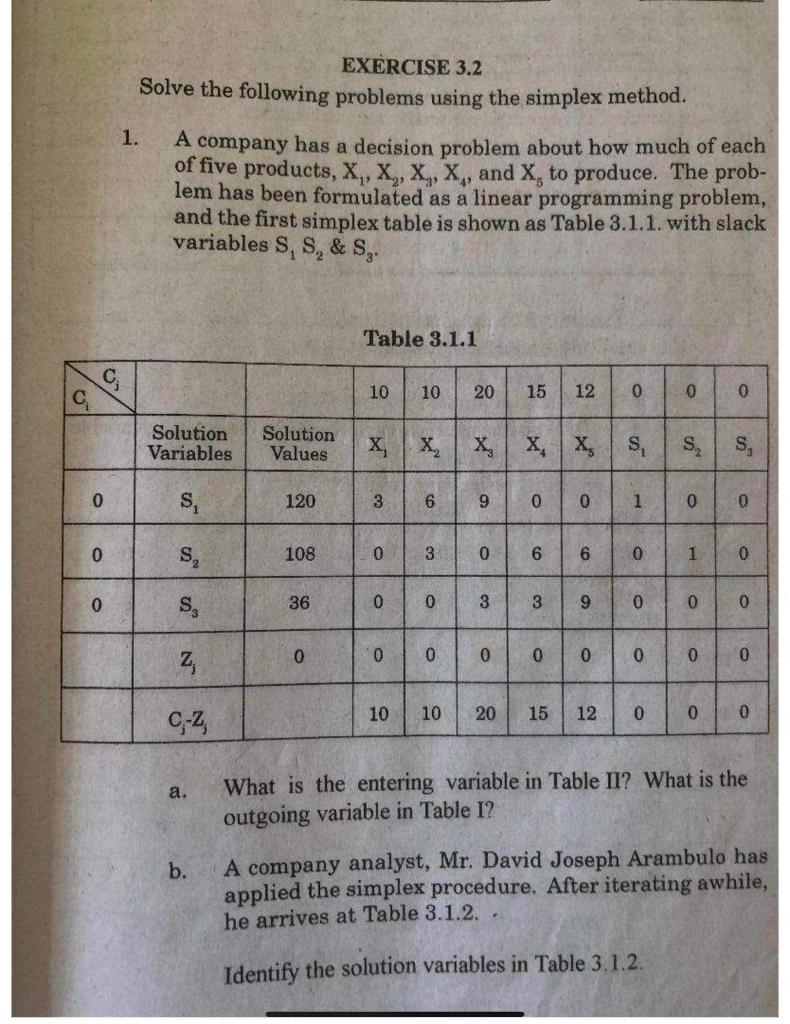 Solved EXERCISE 3.2 Solve the following problems using the | Chegg.com