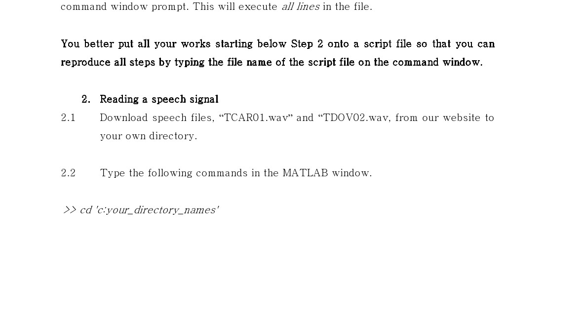 command window prompt. This will execute all lines in | Chegg.com