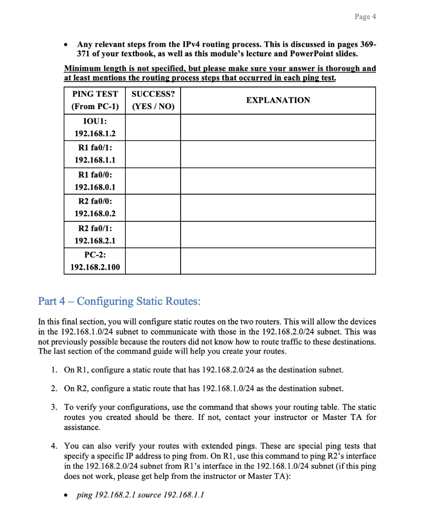 Solved CIT 247: Networking Fundamentals Lab 5: Basic Router | Chegg.com