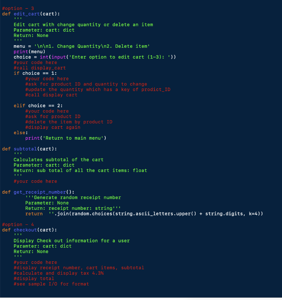 Programming language is python. Make it look like | Chegg.com