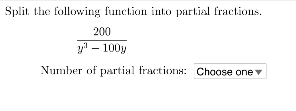 Solved Split the following function into partial | Chegg.com