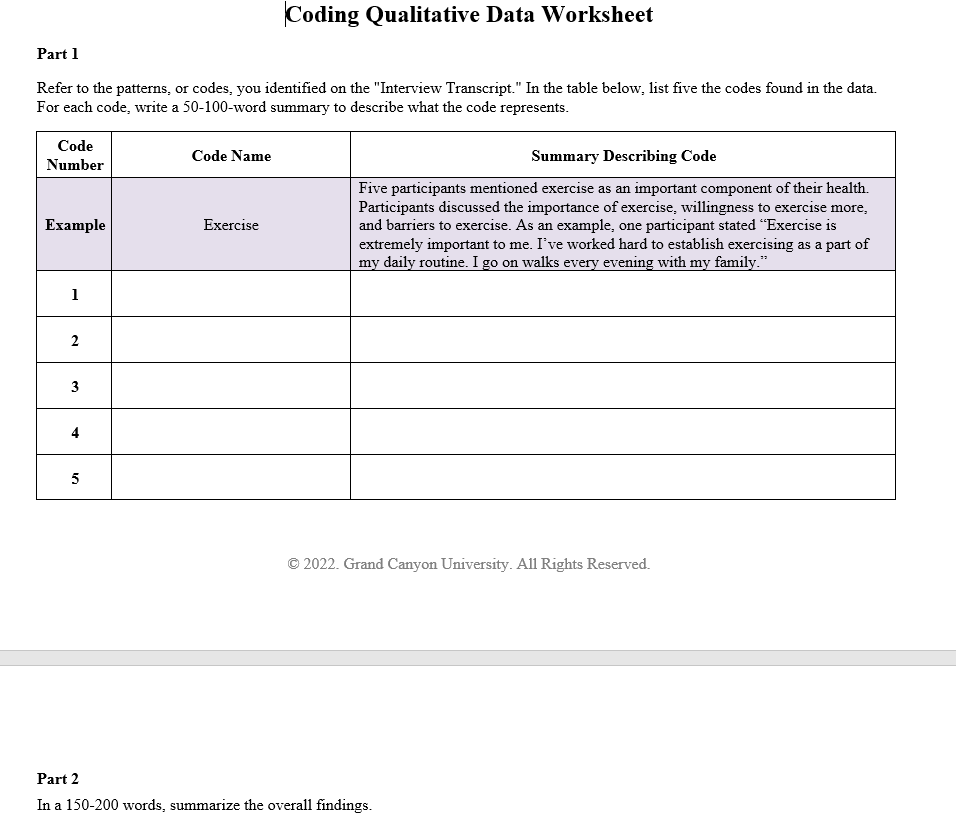 Solved Interview Transcript The transcript records | Chegg.com