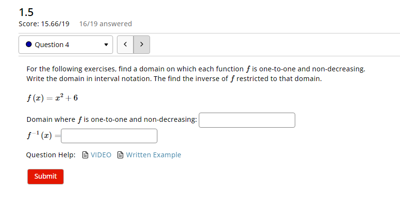 Solved For the following exercises, find a domain on which | Chegg.com