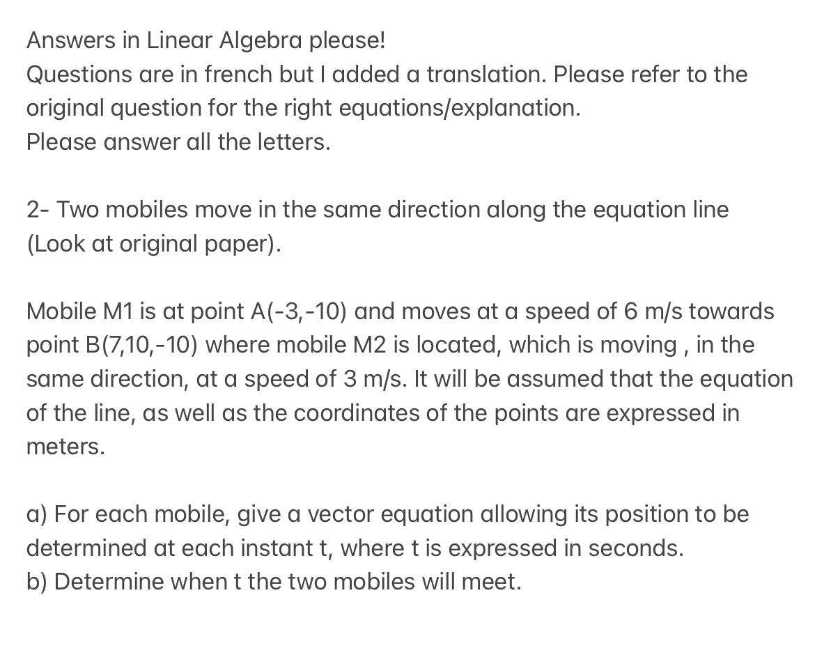 Solved Answers in Linear Algebra please! Questions are in | Chegg.com