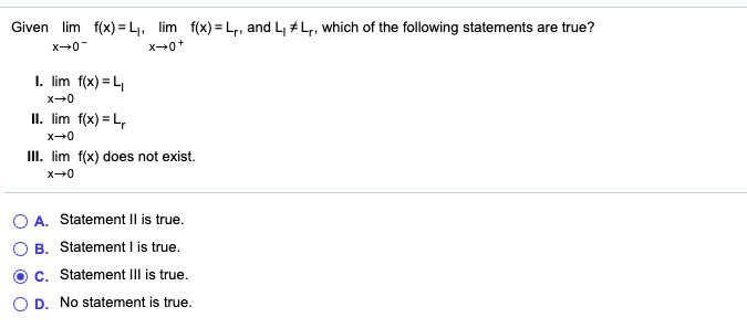 Solved Given Lim F X L Lim F X Ly And 4 Lr Which O Chegg Com