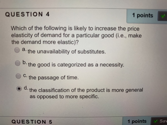 Solved QUESTION 4 1 points Which of the following is likely | Chegg.com