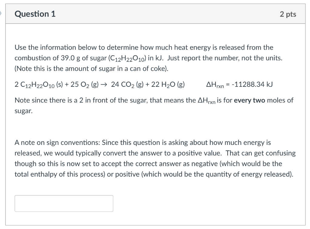 Solved Question 1 2 pts Use the information below to | Chegg.com