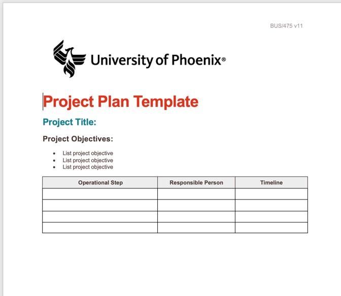 project plan assignment