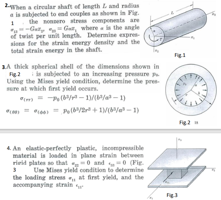 Solved 23 2..When a circular shaft of length L and radius a | Chegg.com
