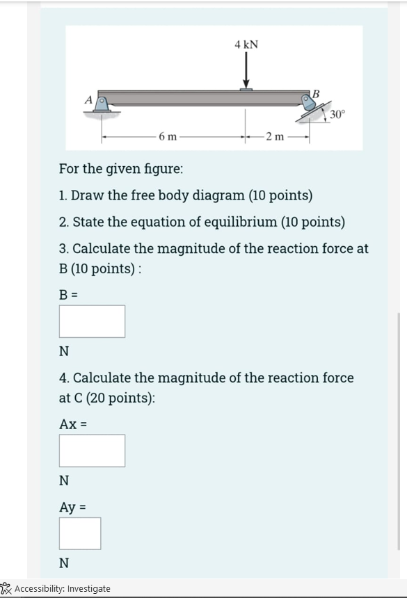 Solved For The Given Figure: 1. Draw The Free Body Diagram | Chegg.com