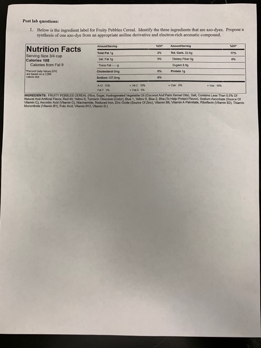 35 Nutrition Label For Fruity Pebbles Labels Design Ideas 2020
