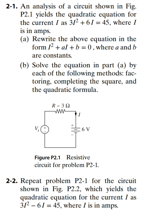 Solved 2-1. An Analysis Of A Circuit Shown In Fig. P2.1 | Chegg.com