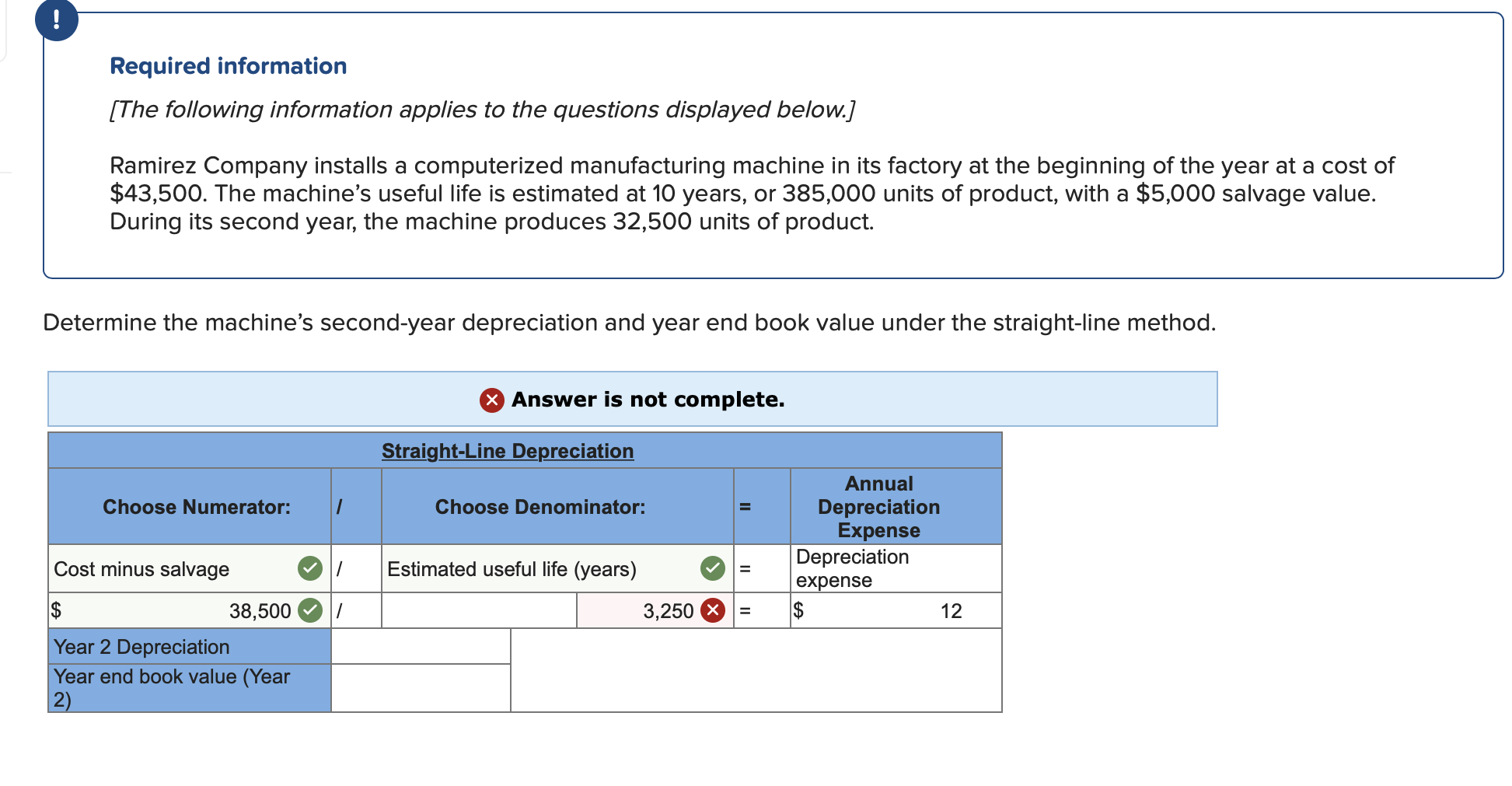 Solved ! Required information [The following information
