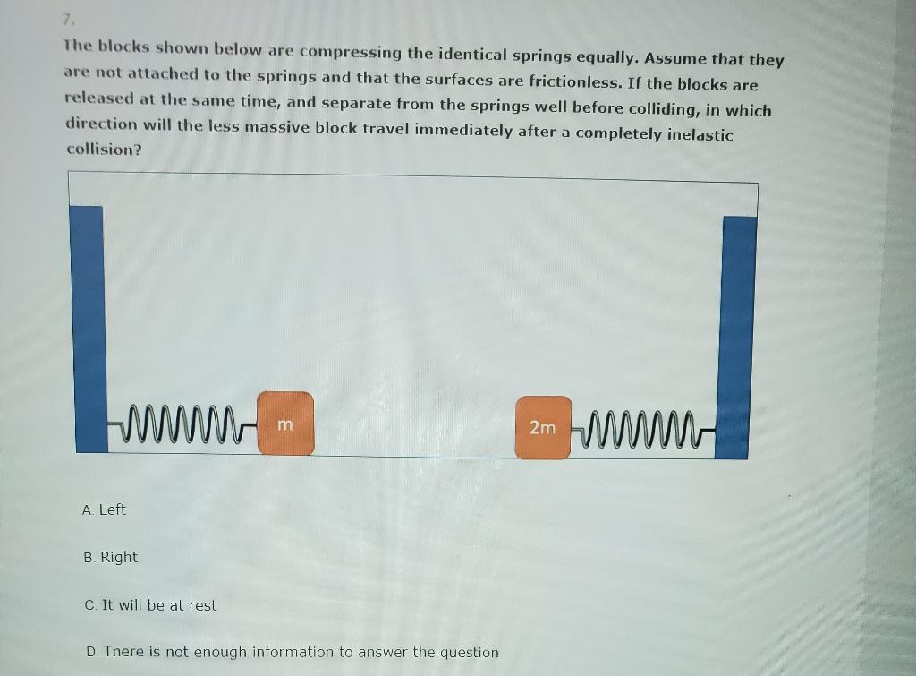 Solved The blocks shown below are compressing the identical | Chegg.com