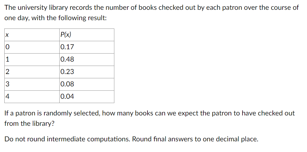 Solved The University Library Records The Number Of Books | Chegg.com